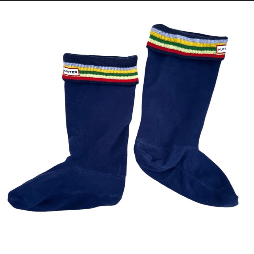 Hunter Fleece Welly Socks‎ Navy Rainboot Medium